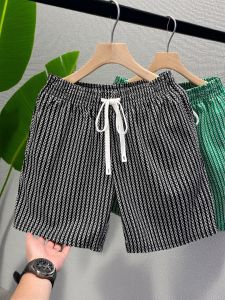 Quần Short Đi Biển Mùa Hè Rộng Rãi Họa Tiết Lúa Cỡ Lớn Thời Trang Cổ Điển Nam Quần Thể Thao Đa Năng Cạp Vừa Vải Polyester