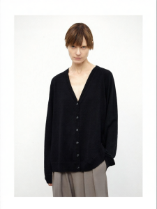 Classic V-Neck Loose Overlayer Cardigan Wool