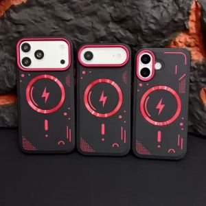 Fashion Magnetic Hard Phone Case For iPhone 17 17 Pro Max 16 15 Luxury Skin Texture For iPhone 14 16 Pro Shockproof Cover Funda