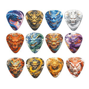New 0.46/0.71/1.0Mm 12pcs/set Guitar Paddles Cartoon Couples Acoustic Guitar Picks Musical Instrument Accessories Pick Guitar