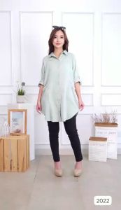 MEYDI long Tunik atasan Wanita dewasa premium bahan cotton yokka one size (22)