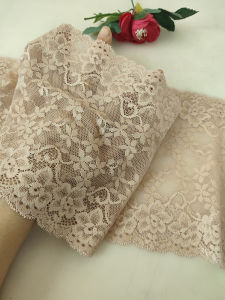 ผ้าตกแต่งขอบกระโปรงลูกไม้สีกากี ผ้าตกแต่งสำหรับตกแต่งกระโปรงและผ้าคลุมตู้เสื้อผ้า DIY ทำมือจากจีนแผ่นดินใหญ่