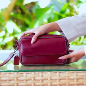 Tas Selempang Kulit Wanita Tas Slingbag Kulit Wanita Tas Bahu Kulit Wanita LOTUS Bag Tas Slempang Kulit Wanita Perempuan Elegan Dari Kulit Sapi Premium