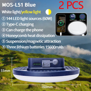 MOSLIGHTING Rechargeable Camping Light Outdoor Fishing Flashlight Tent Lantern Work Emergency Mountaineering Night Lighting LED