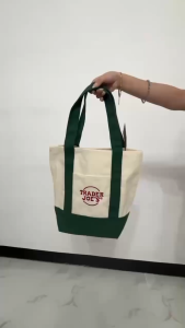 Trader Mini Canvas Tote bag Double Side Pocket Embroidered