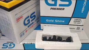 Aki Mobil Ayla/Agya/Calya/Sigra/Jazz/Ertiga/Brio/Karimun/Datsun go/Baleno GS Gold shine Ns40L Premium 32 AH