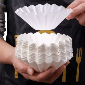 50Pcs Handmade Coffee Filter Paper Single Serving Paper for Espresso Maker Dripper