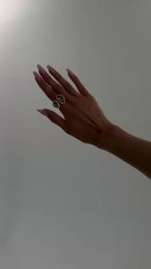 IngeSight.Z Luxury Exquisite Inlay Acrylic Rhinestone Ring for Women Romantic Gold Color Open Metal Rings Jewelry Steampunk Gift