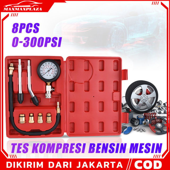 (Dikirim Dari Jakarta) Tes Kompresi Bensin Mesin Untuk Otomotif Mobil Penguji Kompresi Mesin Bensin 0-300psi Penguji Kompresi Mesin Bensin Otomatis Pengukur Tekanan Mobil Pengukur Tekanan Otomotif