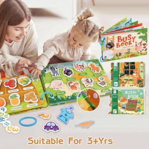 30Pages Busy Book for Kids Reusable Baby Early Learning Sticker Books Montessori Quiet Book Kids Educational Toys