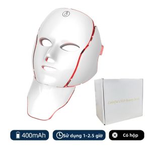 foreverlily | Mặt Nạ LED Không Dây Có Cổ 7 Màu Ánh Sáng Photon Trẻ Hóa Da Mặt Sửa Chữa Da Công Cụ Làm Đẹp Làm Săn Chắc Da Để Làm Trắng & Chống Nhăn