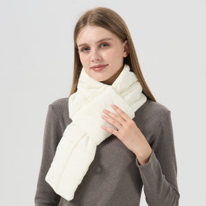 Cold Resistant Down Filled Scarf Portable Warm Color Neck Protective for Men Women Outdoor Autumn Winter Cold Prevention