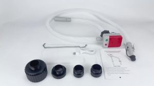 Electric Oil Pump Fuel Transfer Pump with 4 Tank Adapter 51 Inch Hose Auto-Stop Sensor Leak Protection USB for Auto Fuel Transfe