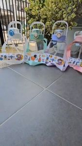 ขวดน้ำมีสายสะพาย มีหูหิ้วถือ แถมสติ๊กเกอร์ ขนาด 1500 ml พร้อมส่งจากไทย