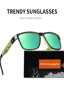 แว่นกันแดดทรงสี่เหลี่ยมสำหรับผู้ชายและผู้หญิง แว่นกันแดดป้องกันรังสียูวีแบบสะท้อนแสงได้ดีสำหรับกลางแจ้งและปีนเขา สไตล์แฟชั่นสีสันสดใส