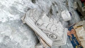Korbel spot kembang beton minimalis / Hiasan dinding modern / anti tampias  Varian motif bisa custom