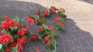 2.5M Fake Rose Flowers for Wedding Home Party birthdayGarden Outdoor Arch xtmas Rattan DIY Fake