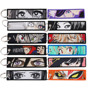 ญี่ปุ่นอะนิเมะเย็บปักถักร้อย Chaim พวงกุญแจสําหรับรถจักรยานยนต์ Key Fobs Key Tag พวงกุญแจเครื่องประดับอุปกรณ์เสริม