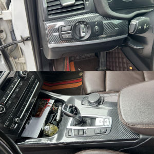 For BMW X3 F25 X4 F26 2011-2017 Car-Styling 3D/5D Carbon Fiber Car Interior Center Console Color Molding Sticker Decals Parts
