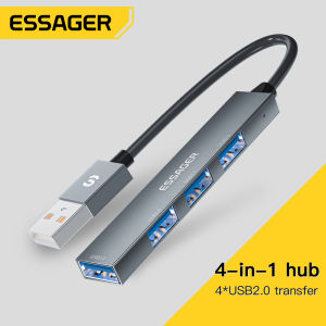 Essager 4 in 1 USB C Hub USB 2.0 High Speed Splitter Adapter Multifunctional Expander For Laptop Computer Office Hub Type C Hub