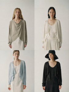 INSIS FEMME | Silk Bouquet-shaped Lace-up Knitted Cardigan Top