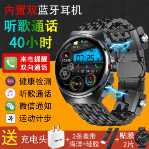 Large Screen Long Endurance Mens New Arrival Ultra-Thin Multi-Function TWS Bluetooth Headset Smart Watch Two-in-One Sports Call