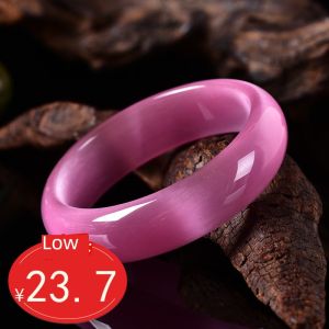 Pink Cats Eye Crystal Bracelet Womens Fashion Jewelry Lucky Stone Hand Chain Sweet Shiny Crystal Cats Eye Bracelet