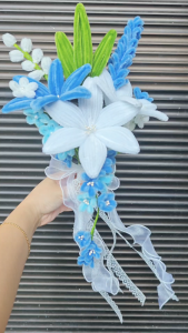 Eventaura.ph Fuzzywire Flower Bouquet & Corsage for Bride Groom Parents Abay Party Wedding Decoration Plant Accessories