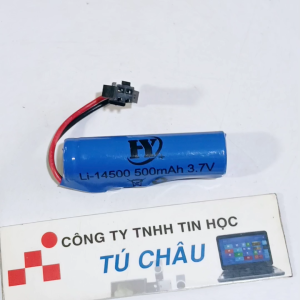 Pin sạc Li ion 14500 cho đồ chơi điều khiển đèn quạt / Pin Li ion 14500 (3.7V - 500mAh) đầu cắm SM