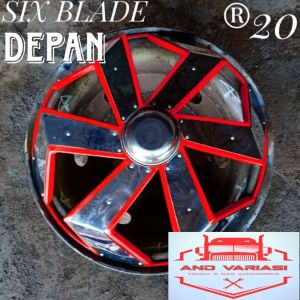 Wheeldop Ring 20 Model Six Blade Depan ( 2 pcs )
