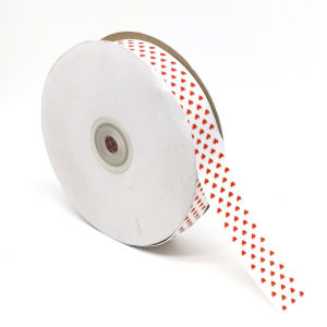 5 Meters Polyester Satin Ribbon Heart Printing Grosgrain Ribbons for Gift Wrapping DIY Wedding Decoration Hair Bow Crafts Fabric
