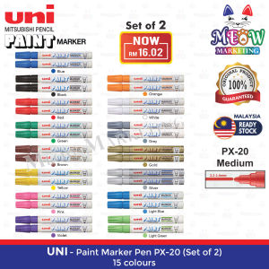 Uni Paint Marker Pen (Permanent) PX-20 Medium - Set of 2