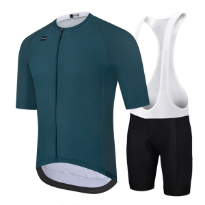 RAUDAX Summer Riding Suit Mens Quick Dry Cycling Short Sleeve Breathable Bib Shorts Outdoor Highway Riding Jersey Set