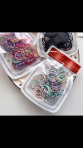 50pcs/Bag Mini Elastic Hair Bands Scrunchies for Kids Girl Thin Hair Candy Colors Holder Hairtie