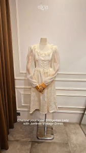 Aliciacouture - Joelene Vintage Dress - Tea Garden Party - Cottagecore Midi Dress - Korean Style