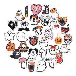 Disney | Disney Mickey Halloween Ghost 16-100PCS Shoe Charms wholesale PVC Decoration high-quality Detachable Waterproof For Party Gifts