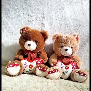Dreamtoys96 Boneka Beruang Love Bear Love Bunga Bordir XL