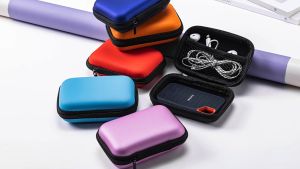 [READY STOCK KL]Protective Hard Case Zip Bag for Charger Cables Earphone Handsfree Keys Bank Note Coins Case Bag MN 06