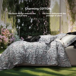 Luxury Premium Simple Printed Cotton Bedding 140 Yarn Count