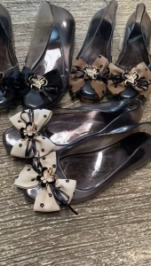 Sepatu Jelly Wanita Terbaru/ Flat & Ballerina Pita Cewek Kekinian/ Balet Alina 818-H2 Jelly Import