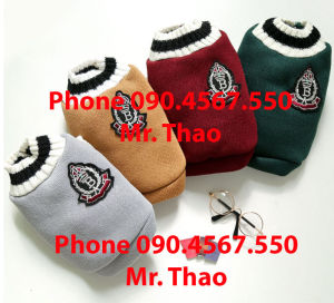 CÓ SIZE CHÓ TO 3XL 4XL 5XL.Áo Vest Len cổ cao  phong cách đại học cho chó mèo  Quần áo Vest cho Thú Cưng