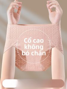 MiiOW | Quần lót cotton nguyên chất cạp cao kháng khuẩn cho nữ mùa đông 2024 quần lót tam giác cotton nguyên chất dài vừa phải