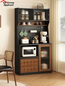 QIANGXIANG | Solid Wood Wall-mounted Retro Cabinet