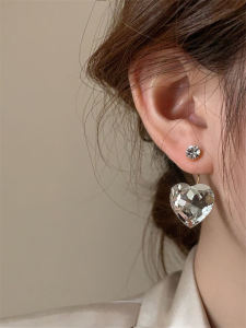 Waterdrop Large Heart Shaped Earrings: 2025 Fashion Design & Peach Zirconia Ear Jewelry