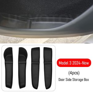 Car Door Organizer Tray for Tesla Model 3 Y YL 2026 2025 Door Side Storage Box Door Handle Pocket Liner Mats Travel Accessories