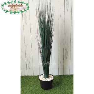Tanaman Hias Artificial Rumput Ilalang Pot Dasar Hitam Pajangan Aesthetic Hiasan Ruang Tamu