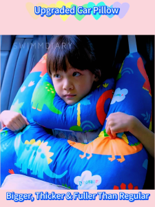 【COD】2PCS Ergonomic Kids Car Neck Pillow | Oversized & Thick Fabric Travel Support Pillow | Suitable for Children & Adults | New
