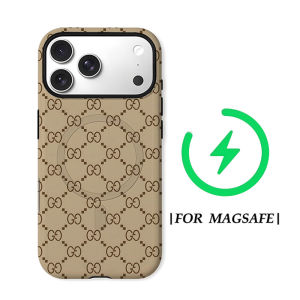 GG Monogram For Magnetic Phone Case for IPhone 17 16 15 14 13 Pro Max Plus Single Double-layer tough Case