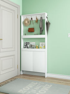 Behind the Door Rack Ultra-Thin Clothes Rack Extremely Narrow Storage Rack Solid Wood Gap Locker Wall Debris Multi-Layer