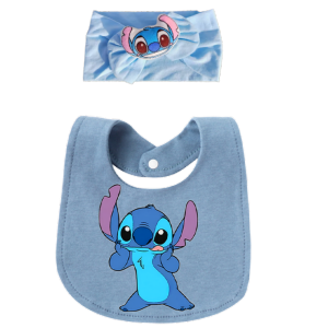 Disney | Best Newborn Printed Apron Cute Baby Headband Newborn Clothing Accessories Baby Feeding Gift Newborn Photography Props Set